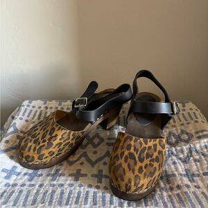 Lotta From Stockholm Leopard Print Clogs